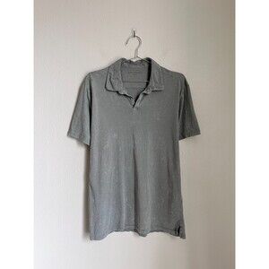 John Varvatos Bodhi Polo Shirt in Marble Wash Gray Size LARGE